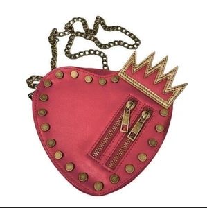 DISNEY Decendants Evie Heart Tiara Pleather Purse VK Villian Kids Mal Snow White